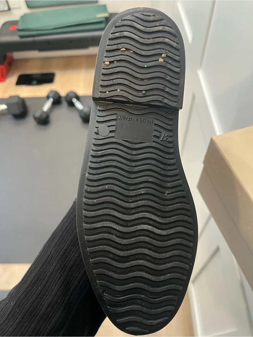 Burberry Black Tall Riding Rain Boots with Buckle Detail - Picture 5 of 8